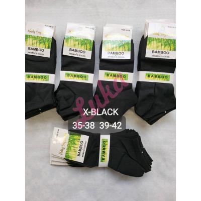 Women's low cut socks bamboo Hobby Day x-black