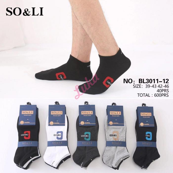 Men's low cut socks So&Li BL3011-4