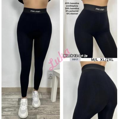 Women's black leggings 9917