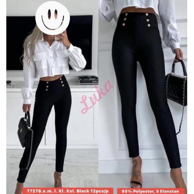 Women's black leggings 77278