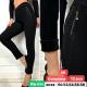 Women's warm black leggings 6035