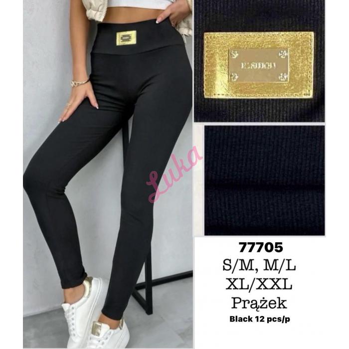 Women's warm black leggings