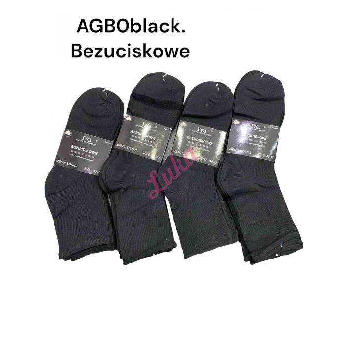 Men's pressure free Socks D&A Silver AGB-0 black