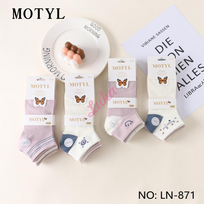 Women's low cut socks Motyl LN-873