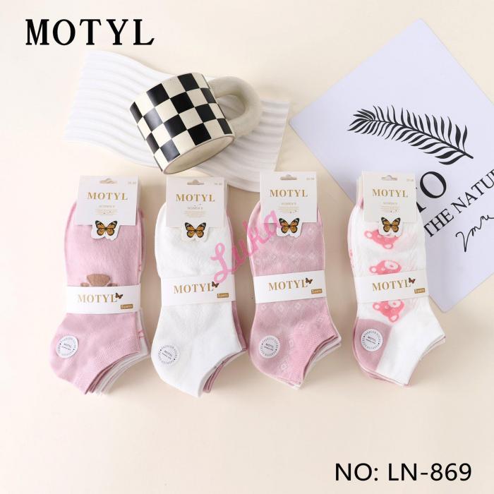 Women's low cut socks Motyl LN-868