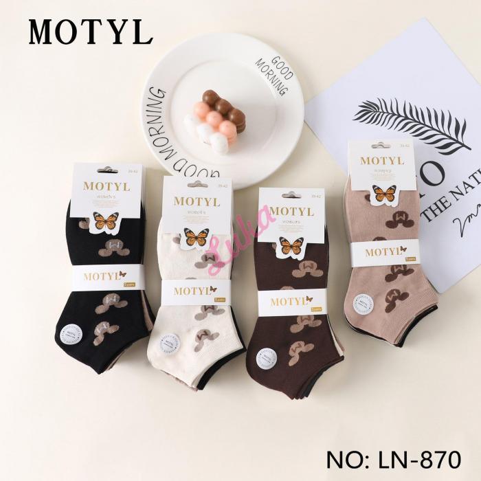 Women's low cut socks Motyl LN-869