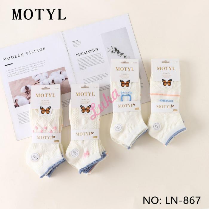Women's low cut socks Motyl LN-870