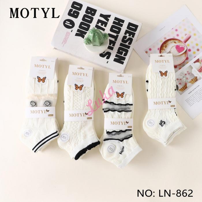 Women's low cut socks Motyl LN-866