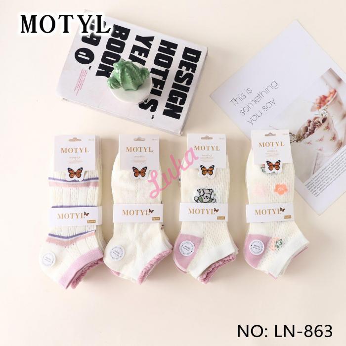 Women's low cut socks Motyl LN-863