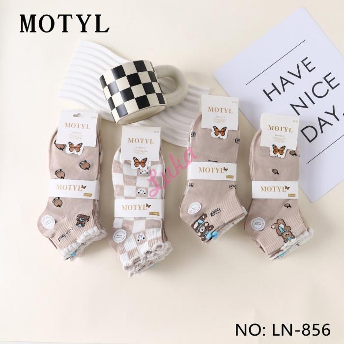 Women's low cut socks Motyl LN-857