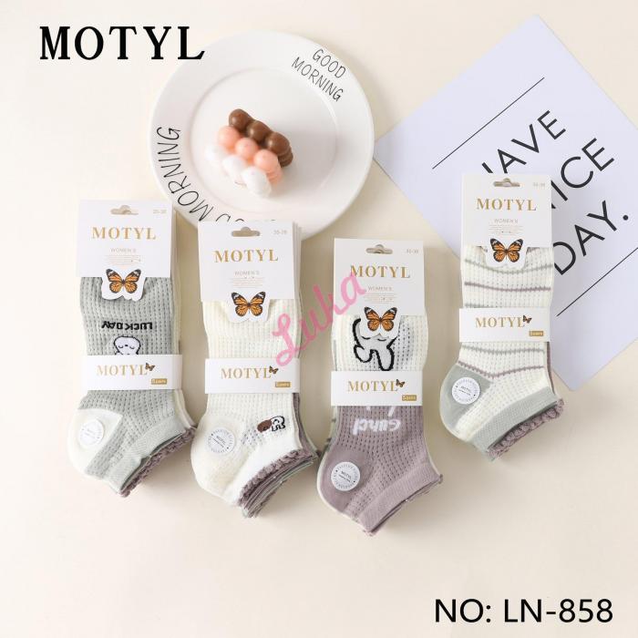 Women's low cut socks Motyl LN-856