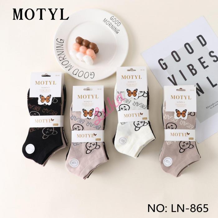 Women's low cut socks Motyl LN-848