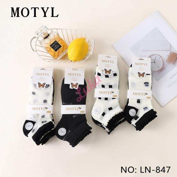 Women's low cut socks Motyl LN-865