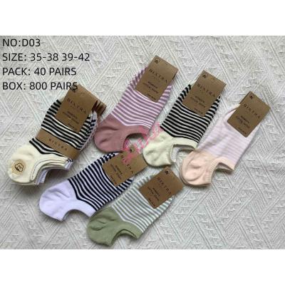 Women's Low Cut Socks Bixtra D003