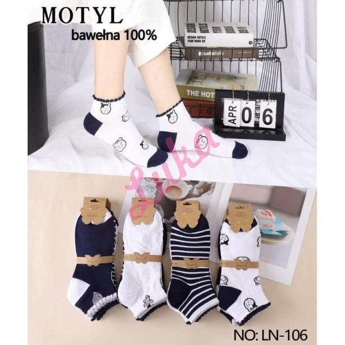 Women's low cut socks Motyl LNM-018