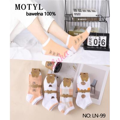 Women's low cut socks Motyl LN2025-70