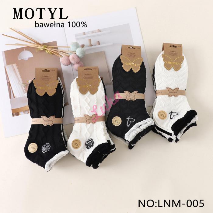 Women's low cut socks Motyl LNM-022