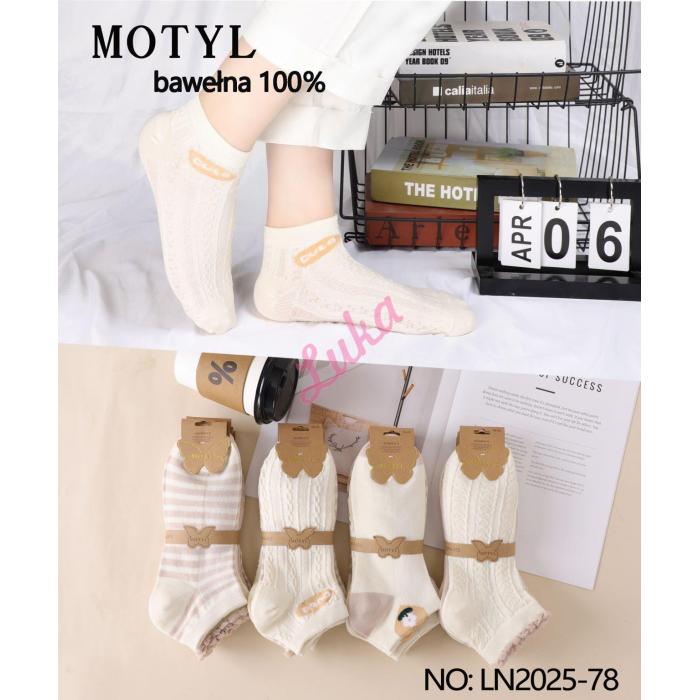 Women's low cut socks Motyl LN2025-68