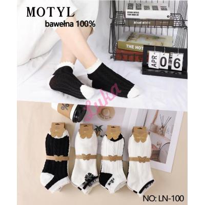 Women's low cut socks Motyl LN-102