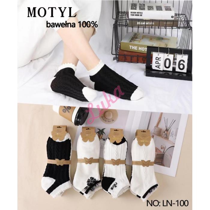 Women's low cut socks Motyl LN-102