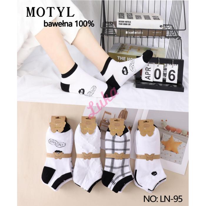 Women's low cut socks Motyl LN-97