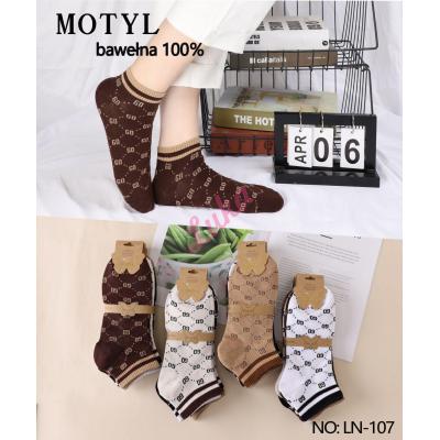 Women's low cut socks Motyl LN-96