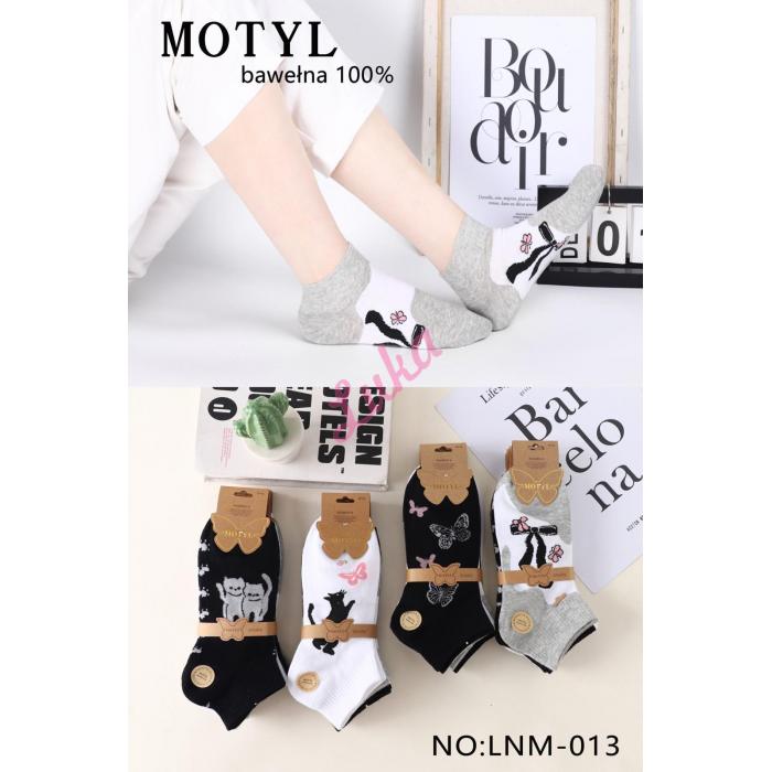 Women's low cut socks Motyl LNM-015