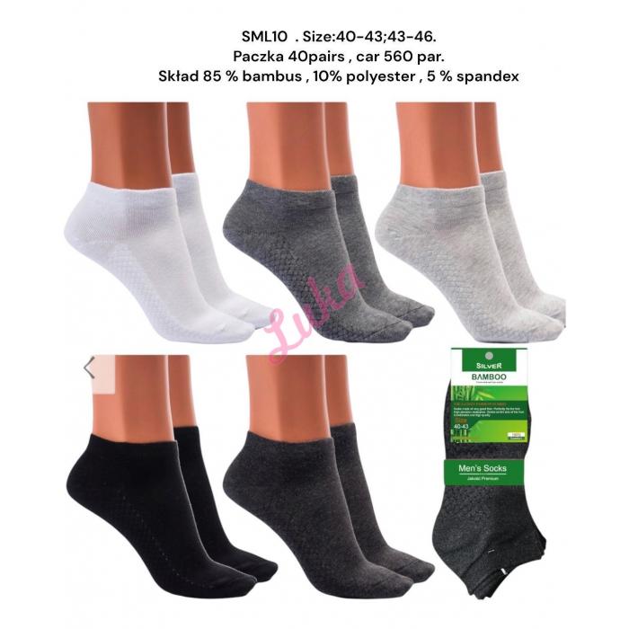 Men's low cut socks bamboo D&A SM0gray