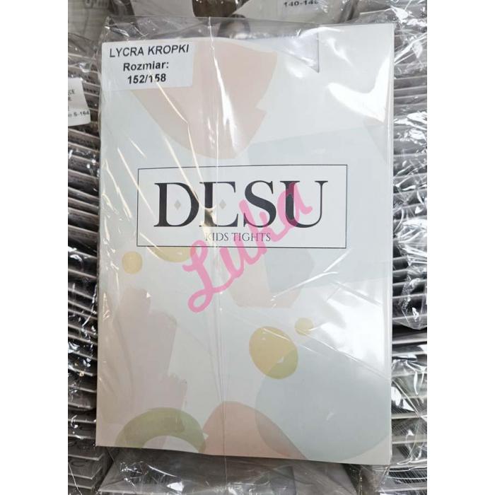 Girl's tights DESU 128-164 des-13 WHITE