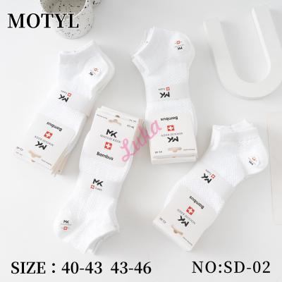 Men's low cut socks bamboo Motyl SD-02