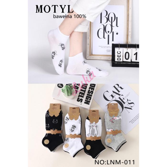 Women's low cut socks Motyl LNM-013