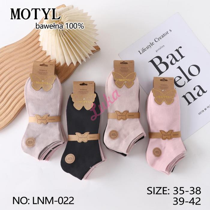 Women's low cut socks Motyl LNM-009