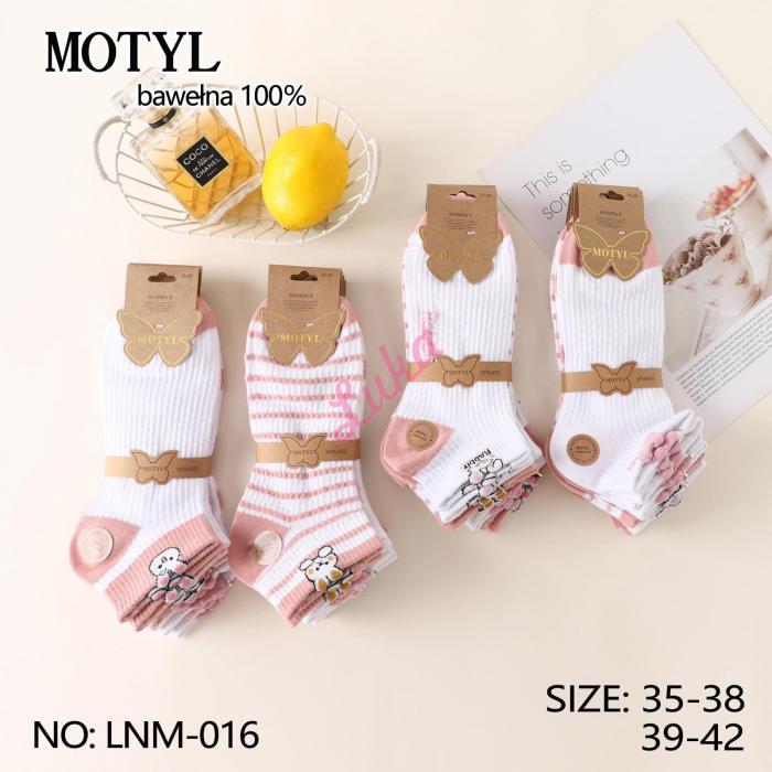 Women's low cut socks Motyl LNM-022