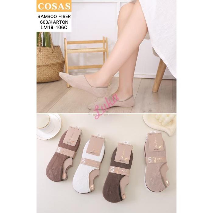 Women's low cut socks bamboo Cosas LM19-106B