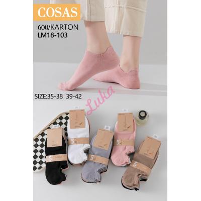 Women's low cut socks bamboo Cosas LM18-102