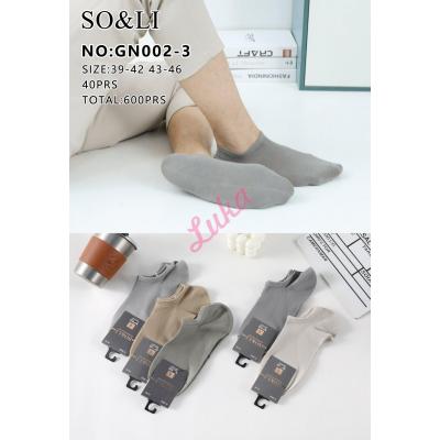 Men's low cut socks bamboo So&Li GN002-3