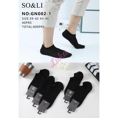 Men's low cut socks bamboo So&Li GN002-1