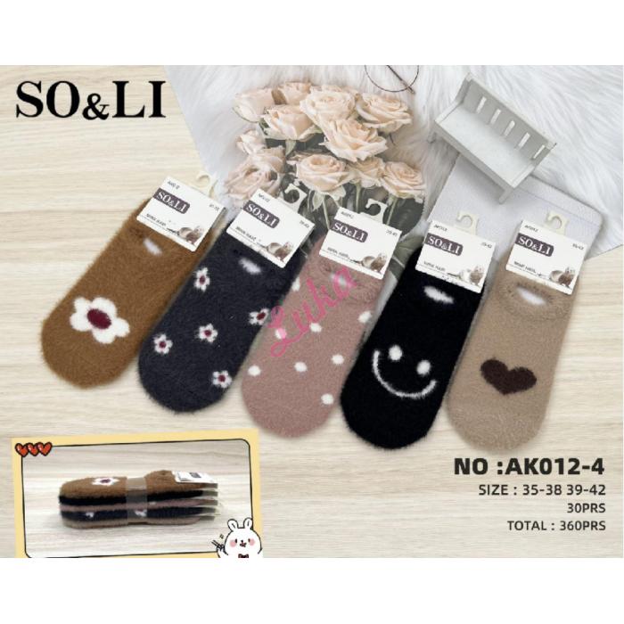 Women's low cut socks So&Li Mink AK012-5