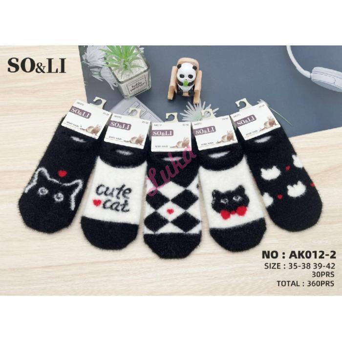 Women's low cut socks So&Li Mink AK012-3
