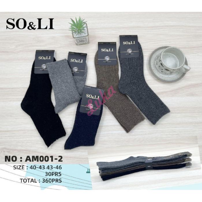 Men's socks SO&LI Wool AM001-1