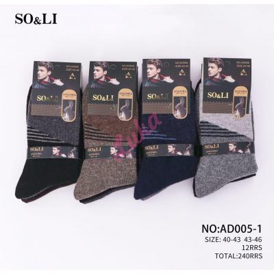 Men's socks SO&LI Angora AD005-10