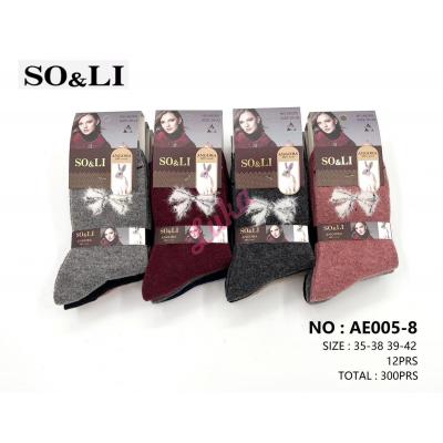 Women's Socks So&Li Angora AE005-9