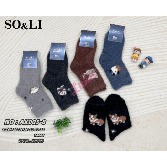 Kid's socks So&Li Thermo Mink AK004-2