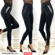 Women's black leggings WARM 8076