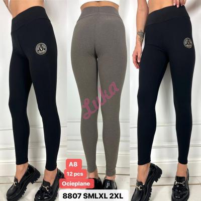 Women's black leggings WARM 85163