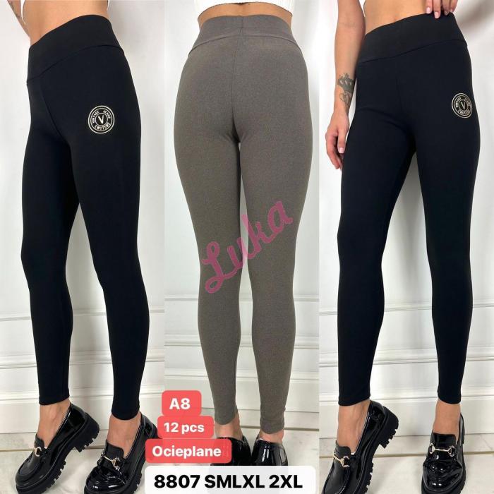 Women's black leggings WARM 85163