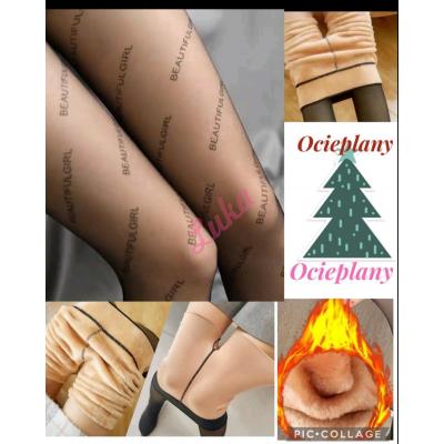 Women's black Tights Second Skin ski-01