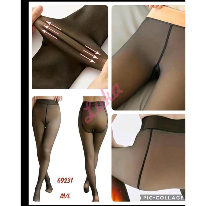 Women's black Tights Second Skin ski-04