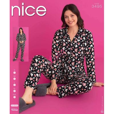 Women's turkish pajamas Nice Mood 5589 Welur
