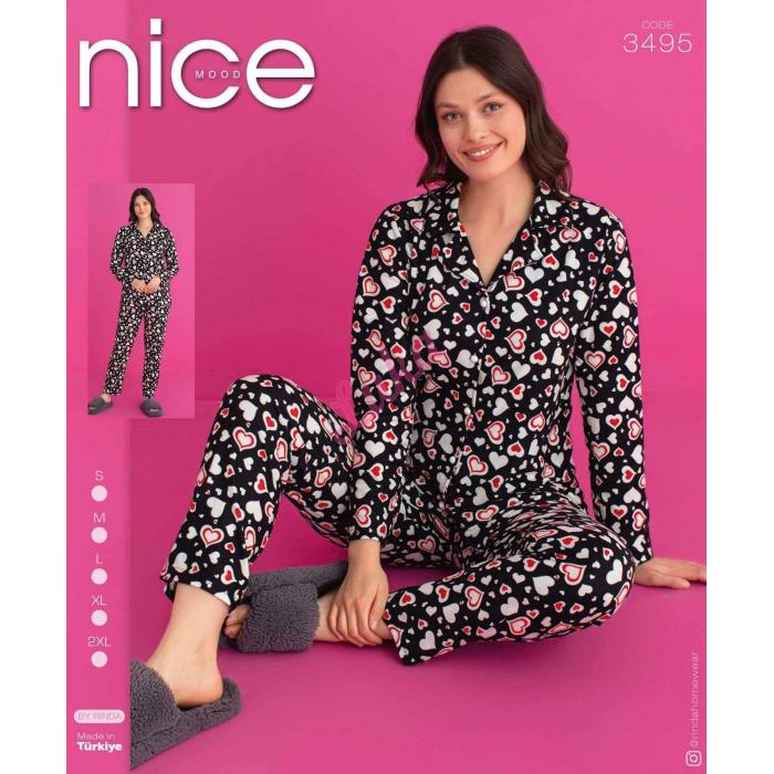 Women's turkish pajamas Nice Mood 5589 Welur